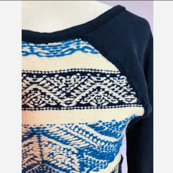 Free People Blue White Nordic Sweater - Picture 6 of 10